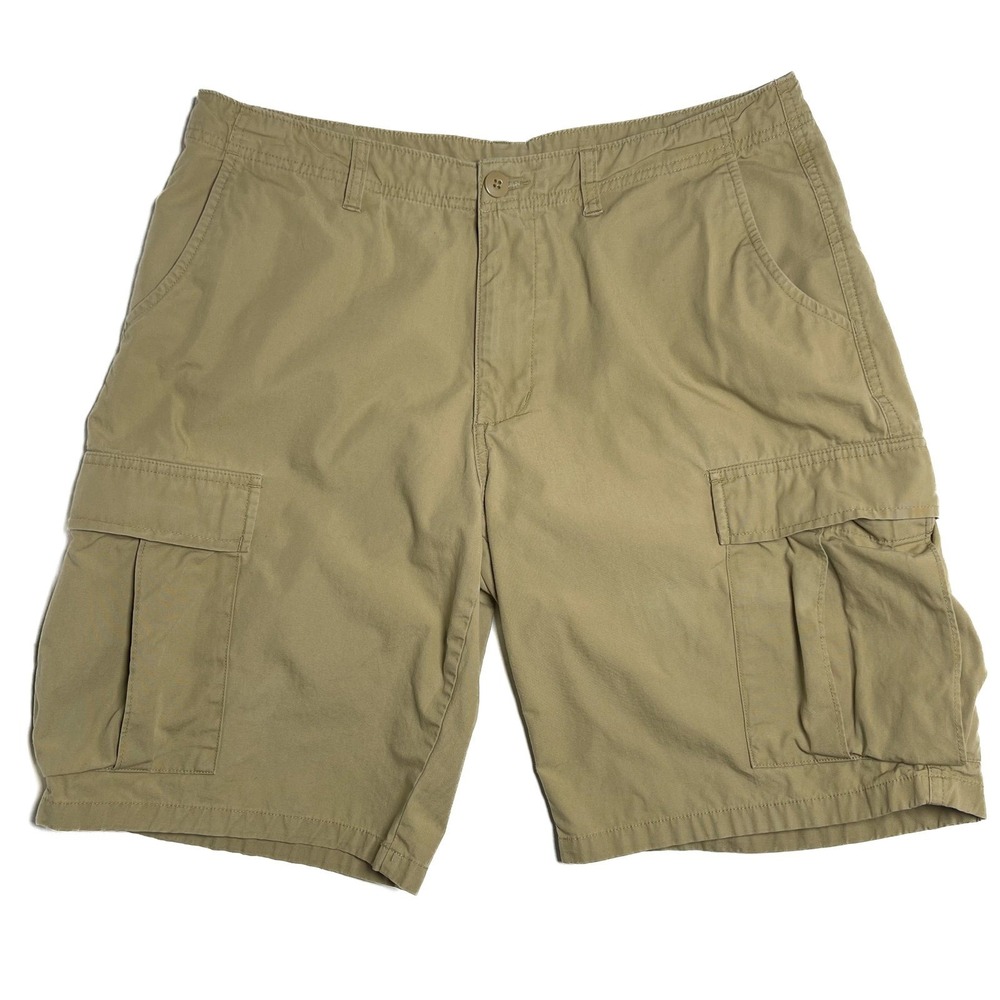 Patagonia Organic Cotton Men's‎ Khaki Cargo Shorts Sz 34 Safari Longer Length